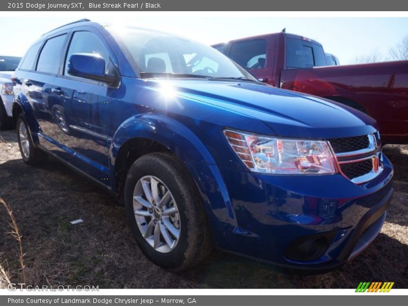 Blue Streak Pearl / Black 2015 Dodge Journey SXT