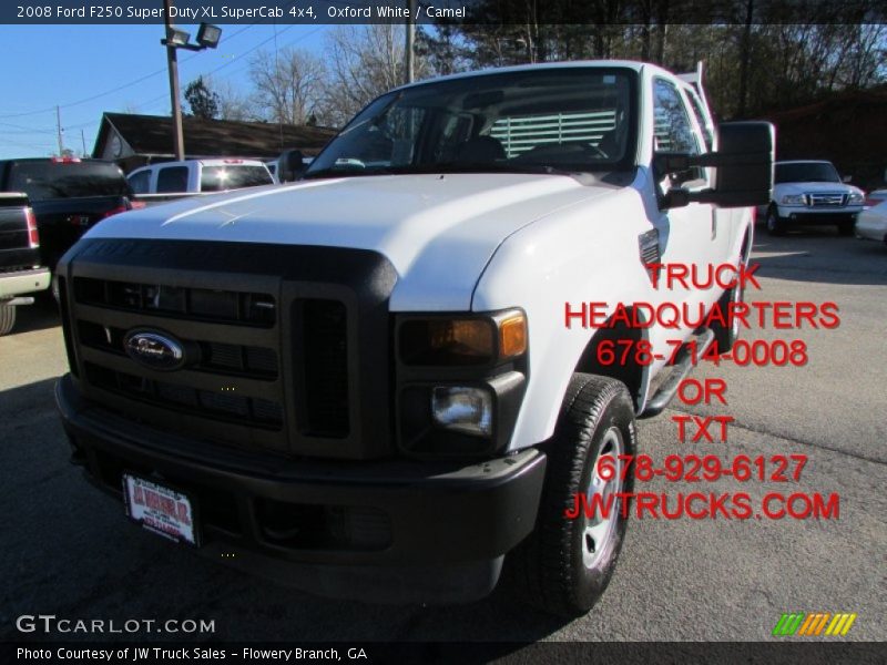 Oxford White / Camel 2008 Ford F250 Super Duty XL SuperCab 4x4