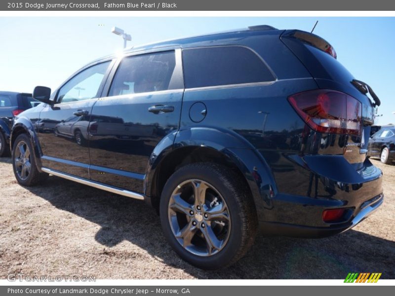 Fathom Blue Pearl / Black 2015 Dodge Journey Crossroad