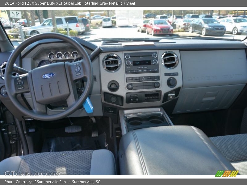 Sterling Gray Metallic / Steel 2014 Ford F250 Super Duty XLT SuperCab