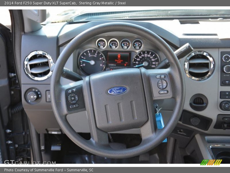 Sterling Gray Metallic / Steel 2014 Ford F250 Super Duty XLT SuperCab