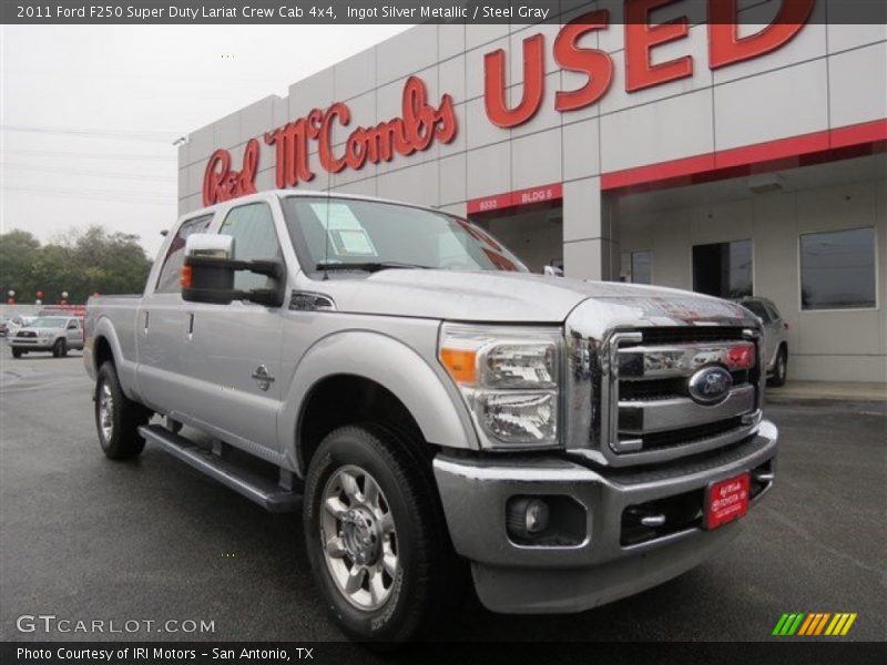 Ingot Silver Metallic / Steel Gray 2011 Ford F250 Super Duty Lariat Crew Cab 4x4