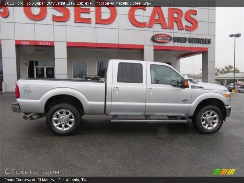 Ingot Silver Metallic / Steel Gray 2011 Ford F250 Super Duty Lariat Crew Cab 4x4
