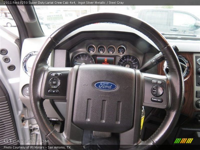 Ingot Silver Metallic / Steel Gray 2011 Ford F250 Super Duty Lariat Crew Cab 4x4