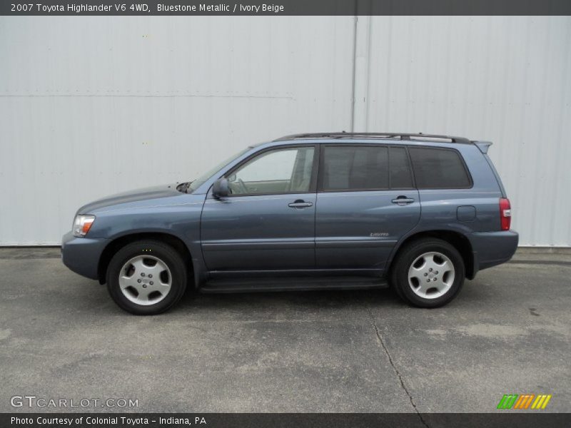 Bluestone Metallic / Ivory Beige 2007 Toyota Highlander V6 4WD