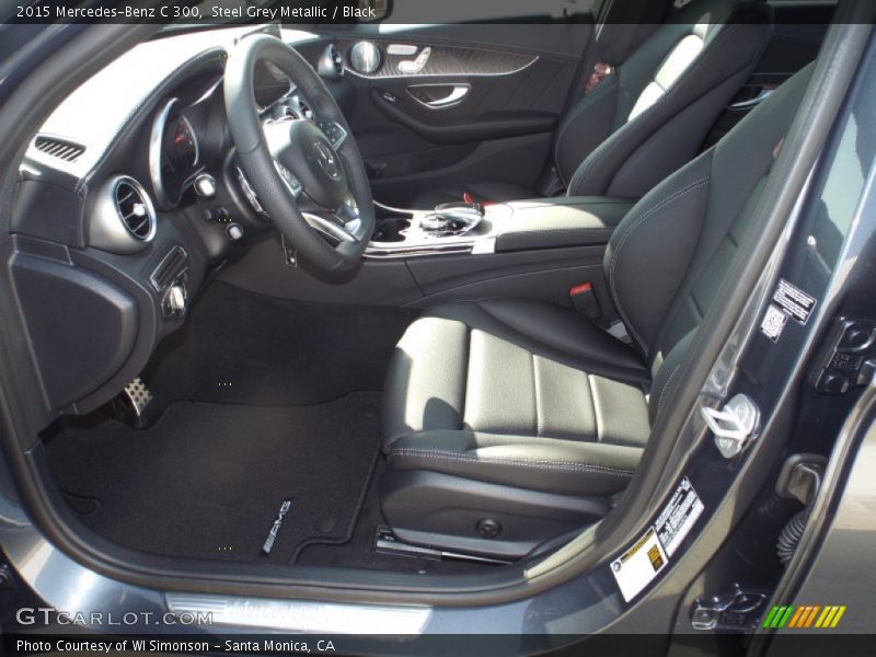Steel Grey Metallic / Black 2015 Mercedes-Benz C 300