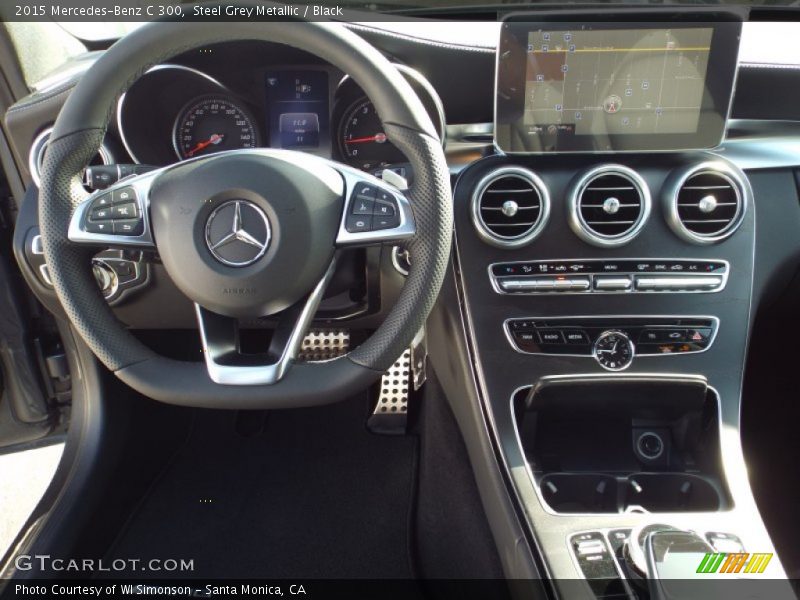 Steel Grey Metallic / Black 2015 Mercedes-Benz C 300