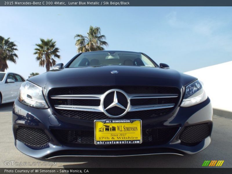 Lunar Blue Metallic / Silk Beige/Black 2015 Mercedes-Benz C 300 4Matic