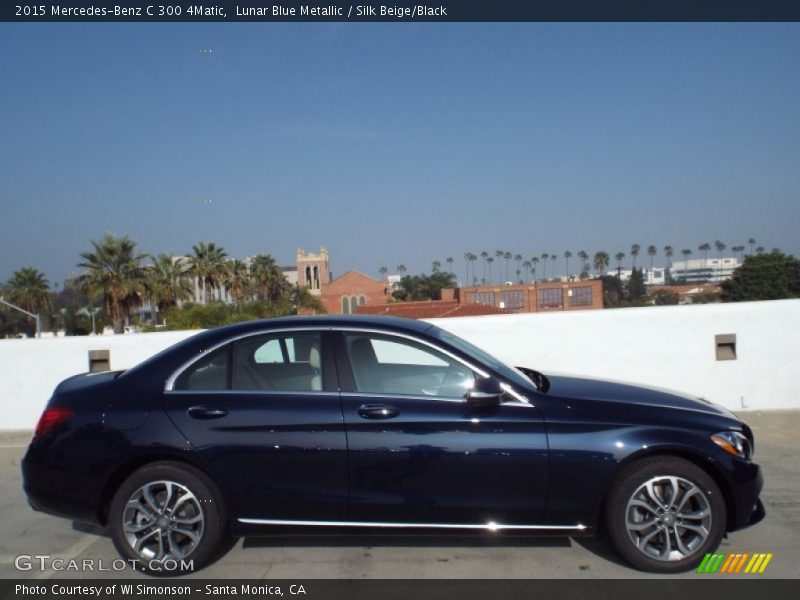 Lunar Blue Metallic / Silk Beige/Black 2015 Mercedes-Benz C 300 4Matic