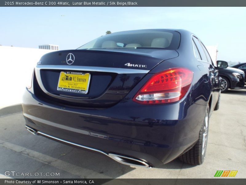 Lunar Blue Metallic / Silk Beige/Black 2015 Mercedes-Benz C 300 4Matic