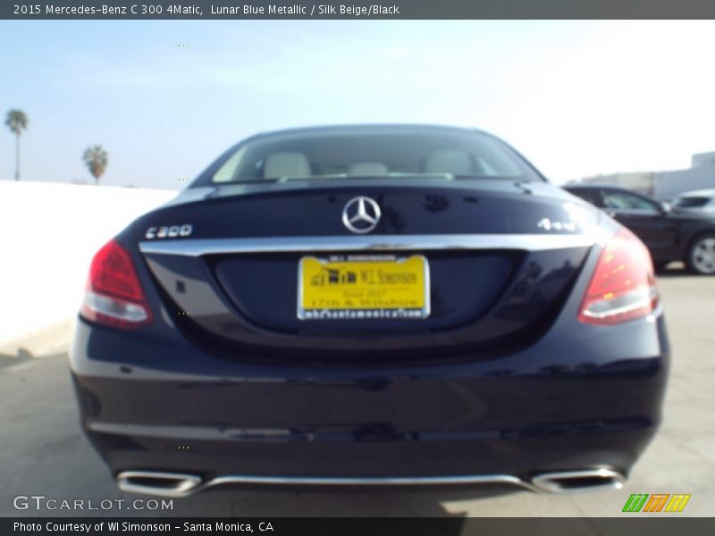 Lunar Blue Metallic / Silk Beige/Black 2015 Mercedes-Benz C 300 4Matic