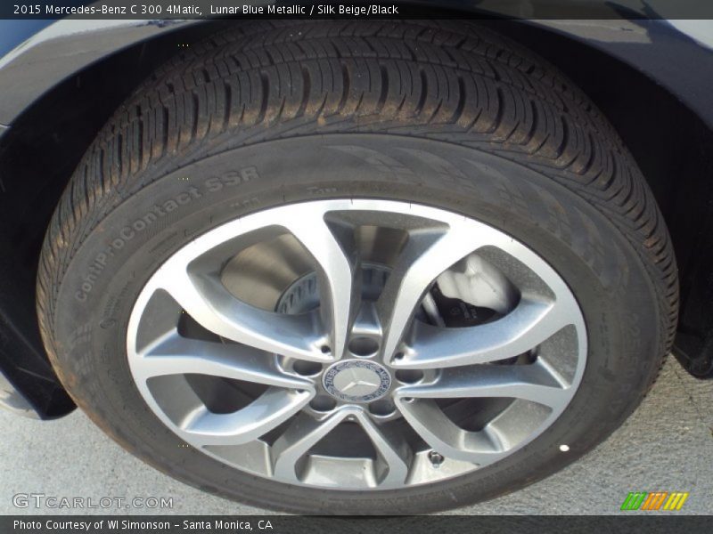 Lunar Blue Metallic / Silk Beige/Black 2015 Mercedes-Benz C 300 4Matic