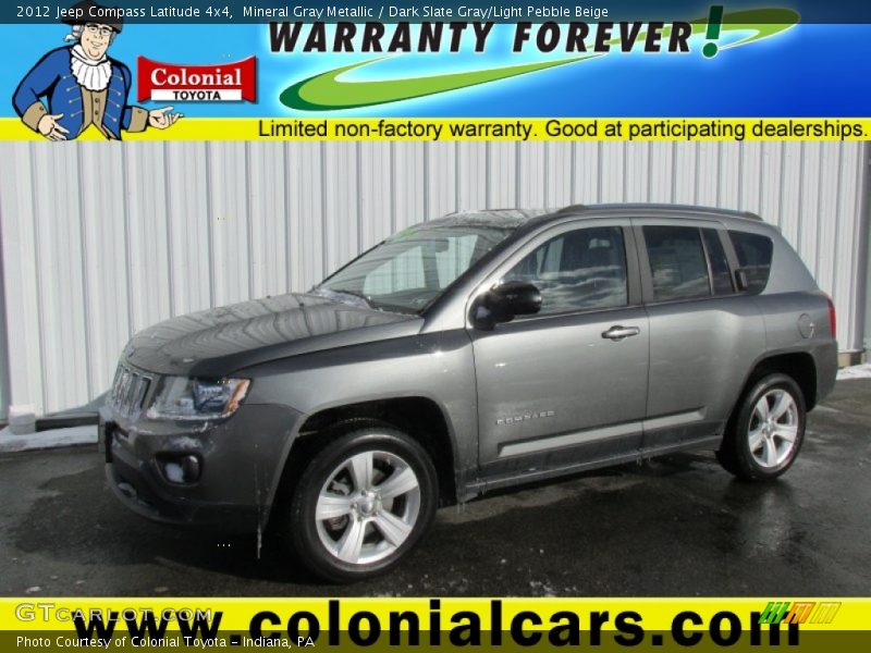 Mineral Gray Metallic / Dark Slate Gray/Light Pebble Beige 2012 Jeep Compass Latitude 4x4