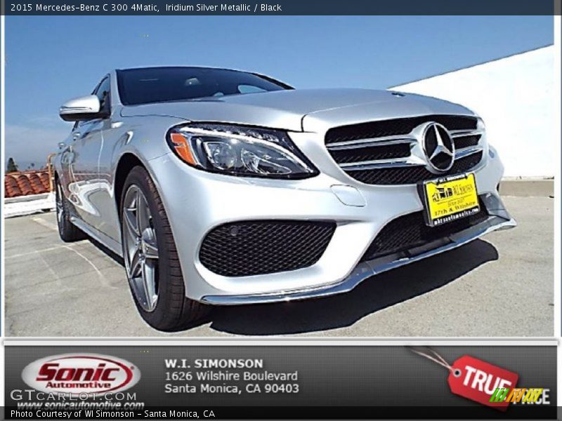 Iridium Silver Metallic / Black 2015 Mercedes-Benz C 300 4Matic
