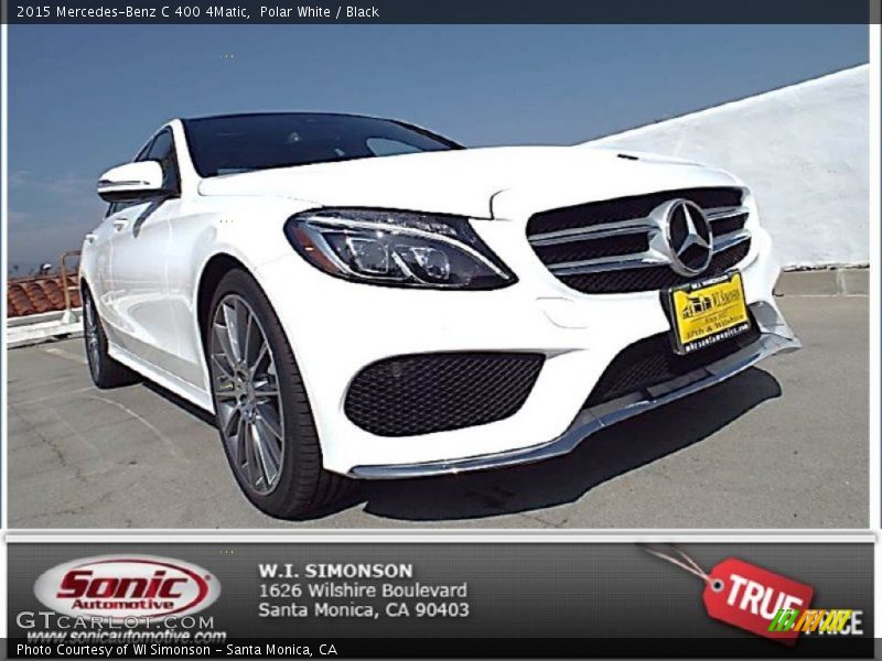 Polar White / Black 2015 Mercedes-Benz C 400 4Matic