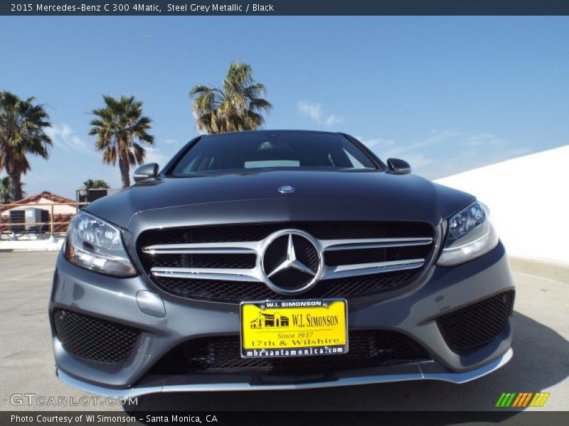 Steel Grey Metallic / Black 2015 Mercedes-Benz C 300 4Matic