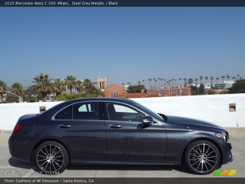 Steel Grey Metallic / Black 2015 Mercedes-Benz C 300 4Matic