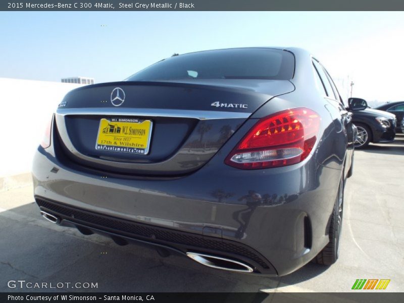 Steel Grey Metallic / Black 2015 Mercedes-Benz C 300 4Matic