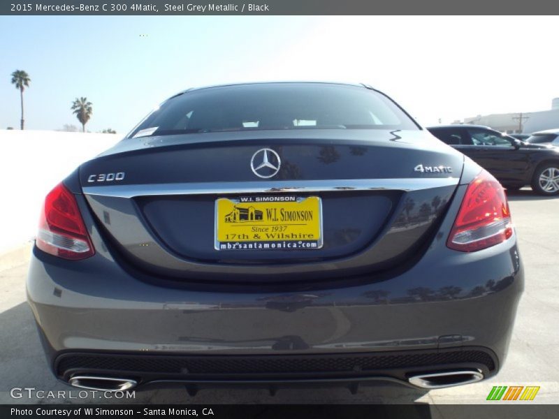 Steel Grey Metallic / Black 2015 Mercedes-Benz C 300 4Matic