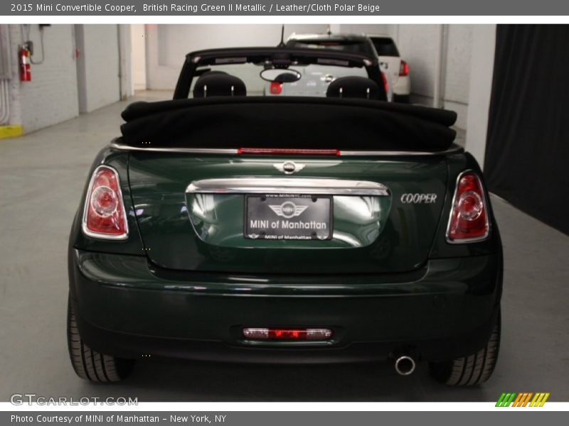 British Racing Green II Metallic / Leather/Cloth Polar Beige 2015 Mini Convertible Cooper