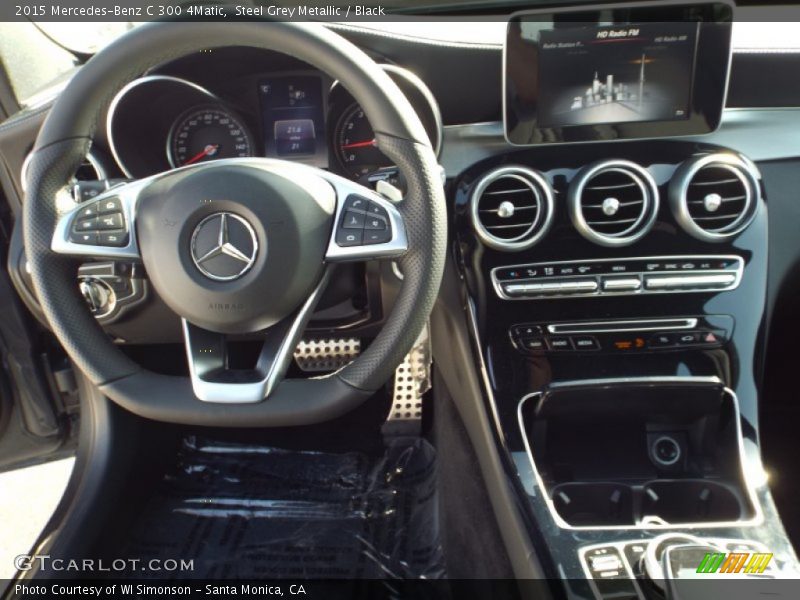 Steel Grey Metallic / Black 2015 Mercedes-Benz C 300 4Matic