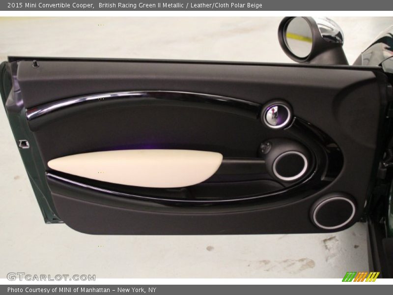British Racing Green II Metallic / Leather/Cloth Polar Beige 2015 Mini Convertible Cooper