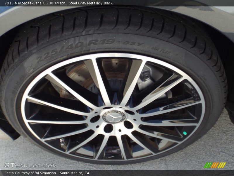 Steel Grey Metallic / Black 2015 Mercedes-Benz C 300 4Matic