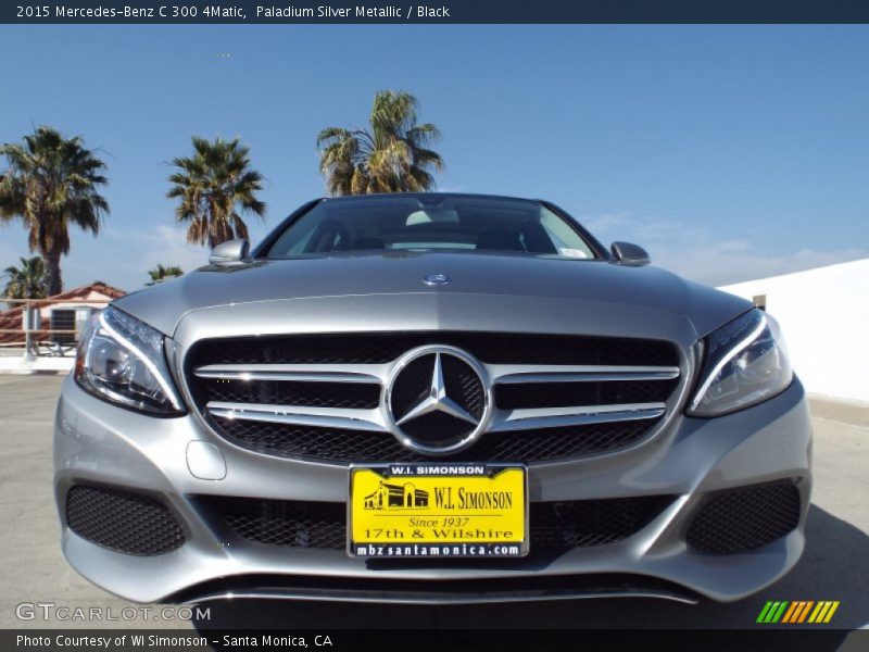 Paladium Silver Metallic / Black 2015 Mercedes-Benz C 300 4Matic