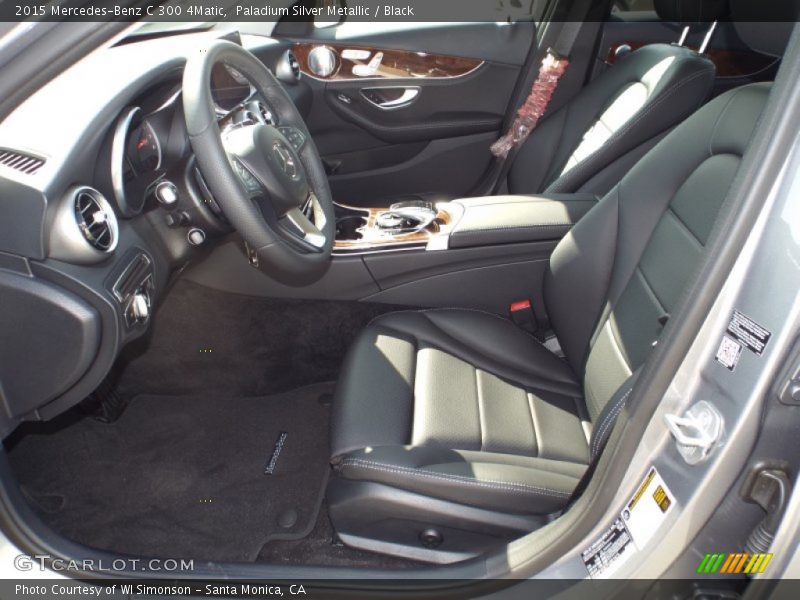 Paladium Silver Metallic / Black 2015 Mercedes-Benz C 300 4Matic