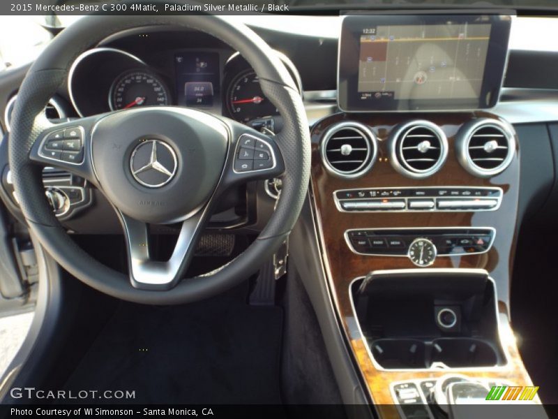 Paladium Silver Metallic / Black 2015 Mercedes-Benz C 300 4Matic