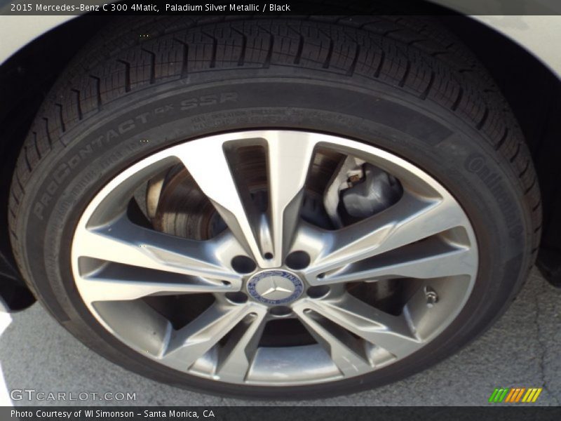 Paladium Silver Metallic / Black 2015 Mercedes-Benz C 300 4Matic