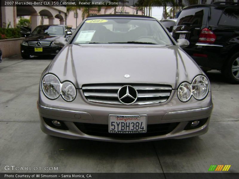 Pewter Metallic / Stone 2007 Mercedes-Benz CLK 350 Cabriolet