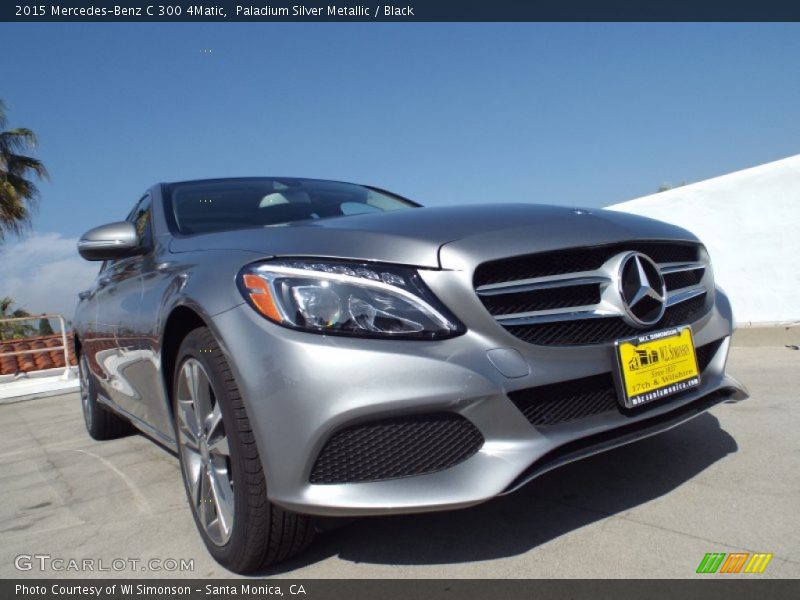 Paladium Silver Metallic / Black 2015 Mercedes-Benz C 300 4Matic