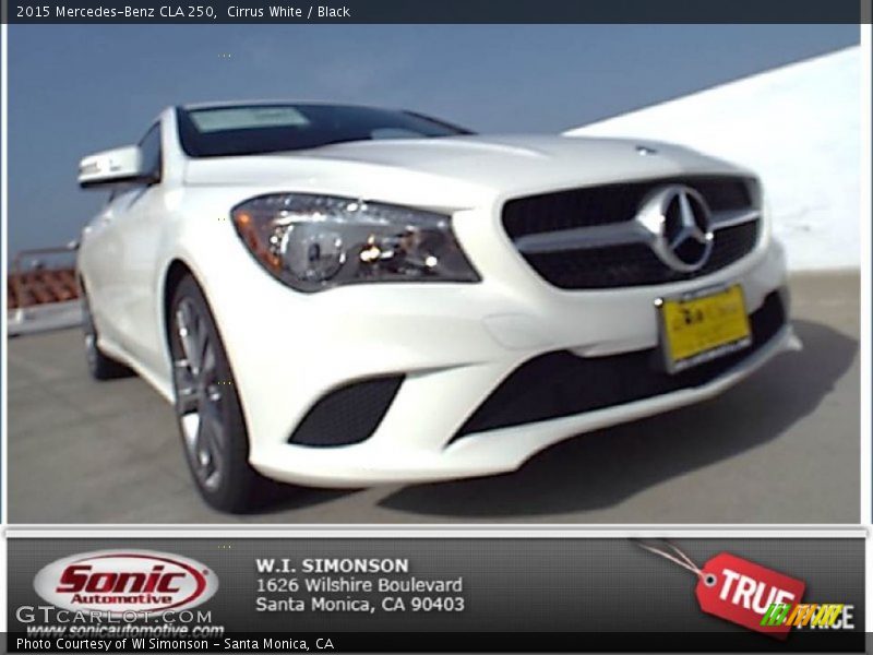 Cirrus White / Black 2015 Mercedes-Benz CLA 250