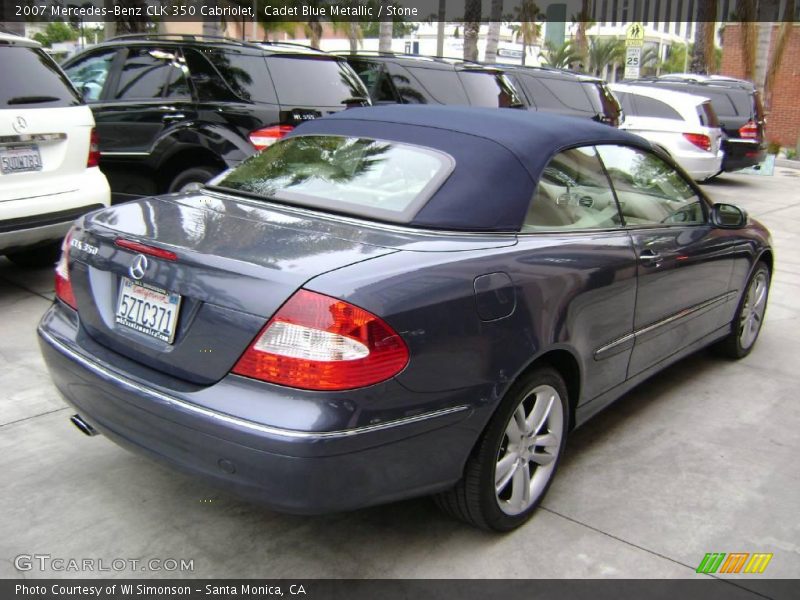 Cadet Blue Metallic / Stone 2007 Mercedes-Benz CLK 350 Cabriolet