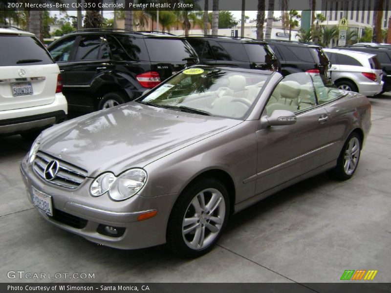 Pewter Metallic / Stone 2007 Mercedes-Benz CLK 350 Cabriolet