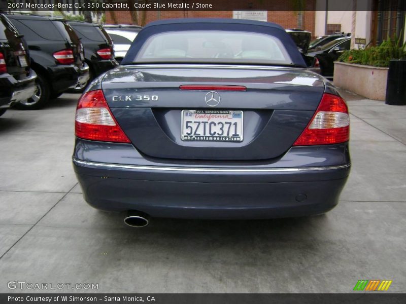 Cadet Blue Metallic / Stone 2007 Mercedes-Benz CLK 350 Cabriolet