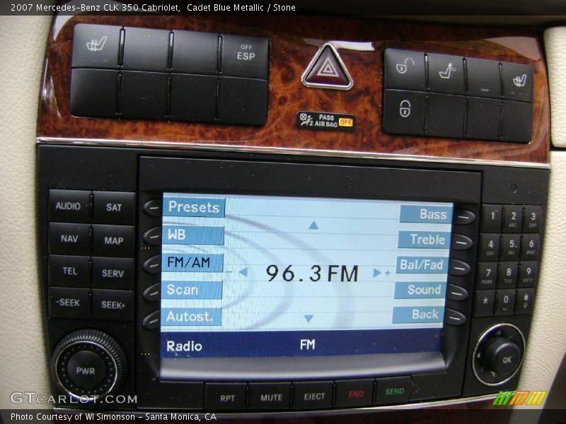 Cadet Blue Metallic / Stone 2007 Mercedes-Benz CLK 350 Cabriolet