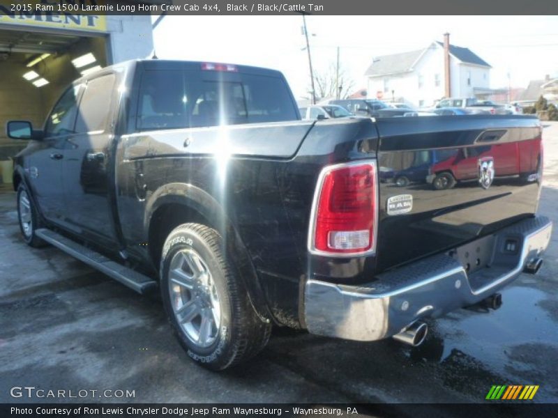 Black / Black/Cattle Tan 2015 Ram 1500 Laramie Long Horn Crew Cab 4x4