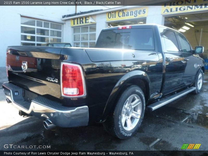 Black / Black/Cattle Tan 2015 Ram 1500 Laramie Long Horn Crew Cab 4x4