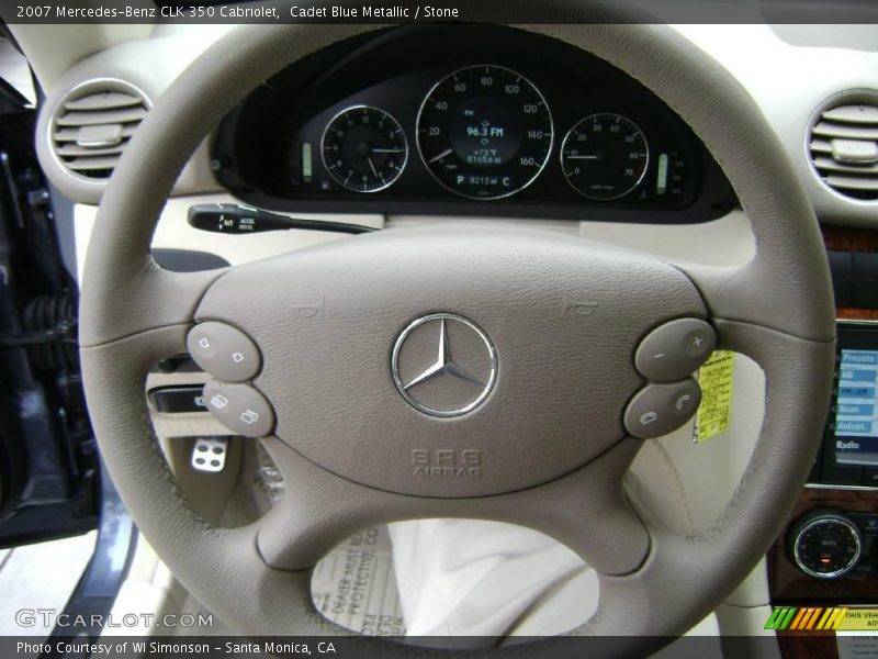Cadet Blue Metallic / Stone 2007 Mercedes-Benz CLK 350 Cabriolet