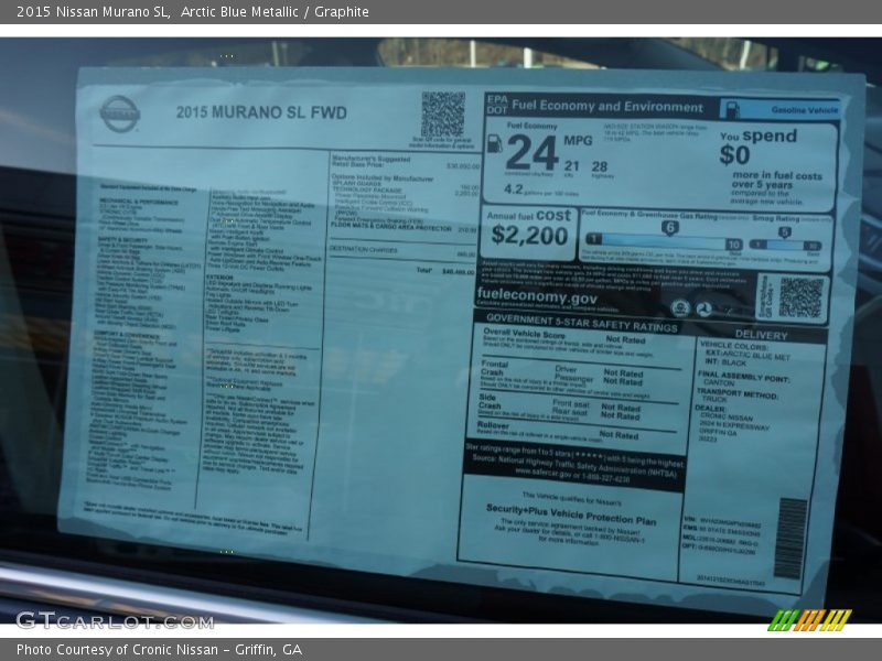 Arctic Blue Metallic / Graphite 2015 Nissan Murano SL