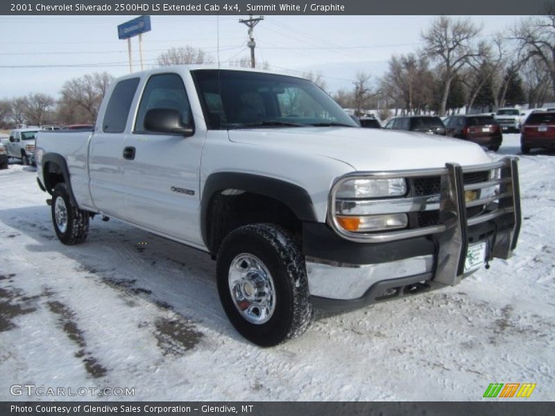 Summit White / Graphite 2001 Chevrolet Silverado 2500HD LS Extended Cab 4x4