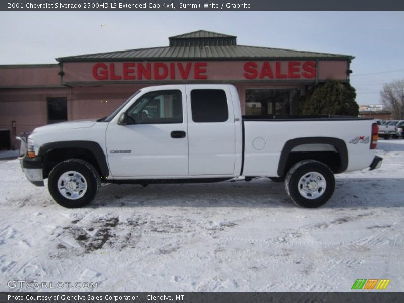 Summit White / Graphite 2001 Chevrolet Silverado 2500HD LS Extended Cab 4x4