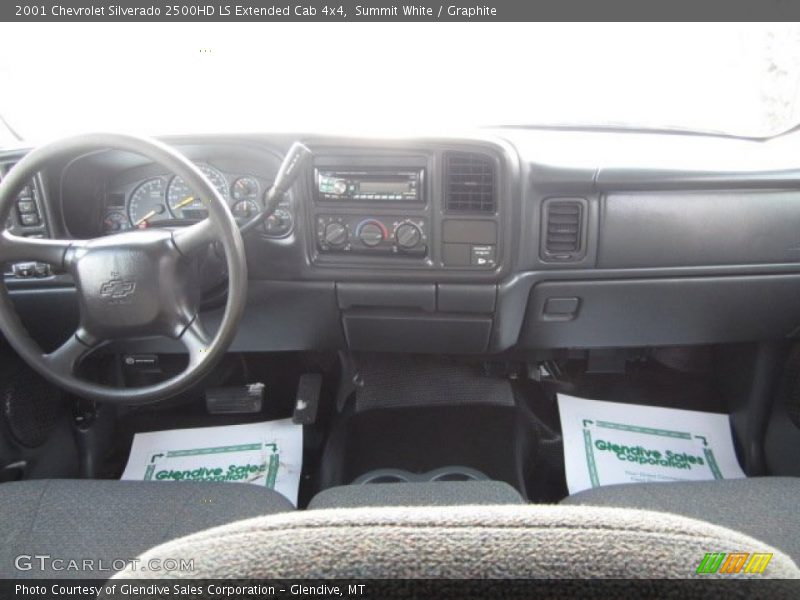 Summit White / Graphite 2001 Chevrolet Silverado 2500HD LS Extended Cab 4x4