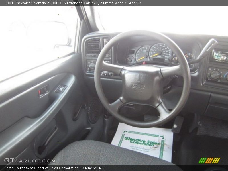 Summit White / Graphite 2001 Chevrolet Silverado 2500HD LS Extended Cab 4x4