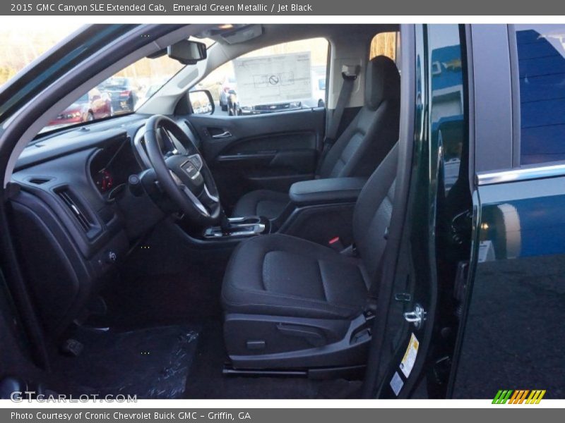 Emerald Green Metallic / Jet Black 2015 GMC Canyon SLE Extended Cab