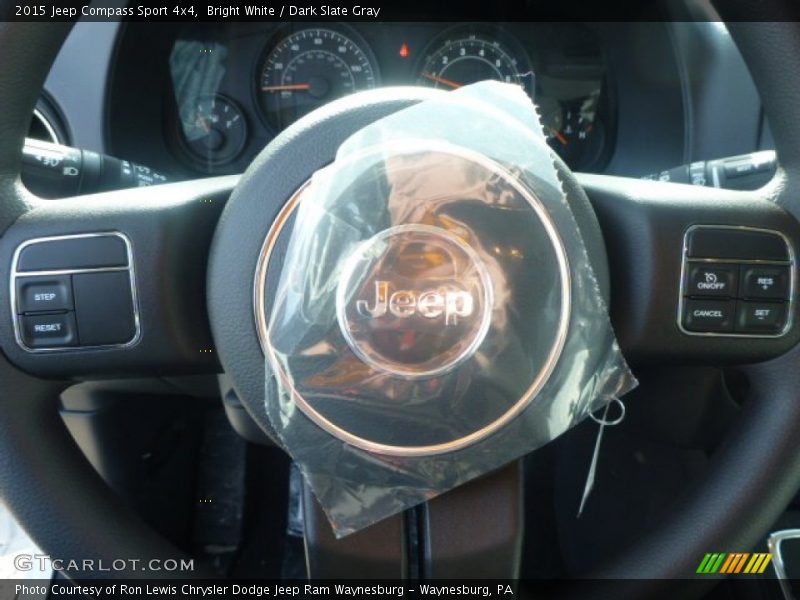 Bright White / Dark Slate Gray 2015 Jeep Compass Sport 4x4