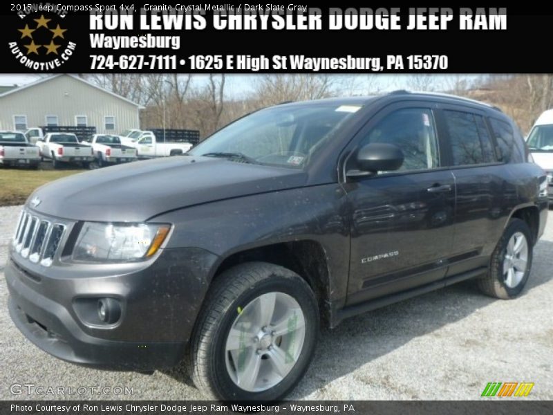 Granite Crystal Metallic / Dark Slate Gray 2015 Jeep Compass Sport 4x4