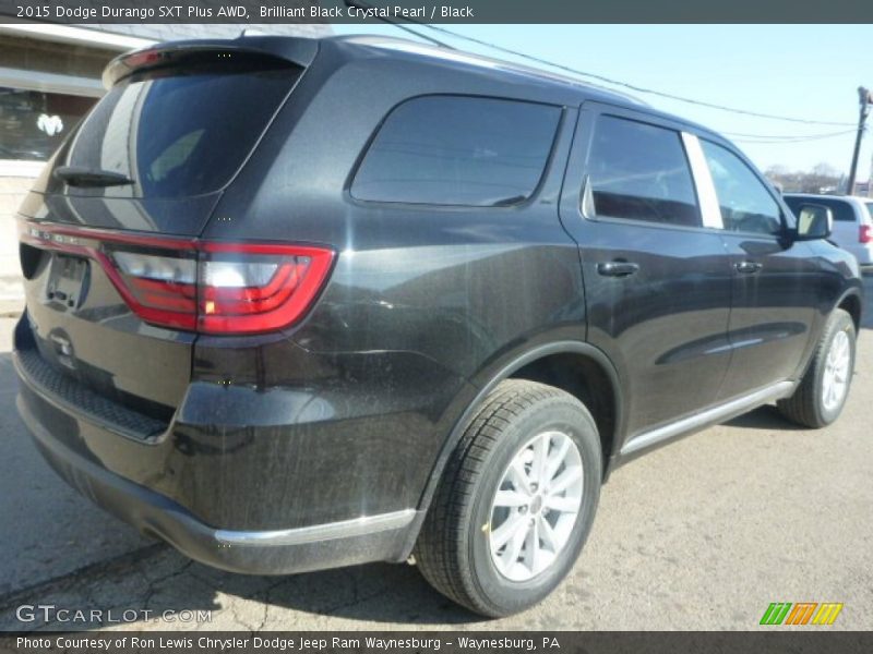 Brilliant Black Crystal Pearl / Black 2015 Dodge Durango SXT Plus AWD